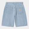CARHARTT WIP BRANDON 반바지 I031921 블루 헤비 스톤 블리치드 - Shoelosophy