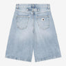 CARHARTT WIP WOMENS BELMONT SHORT I036598 BLUE HEAVY WORN BLEACHED - Shoelosophy