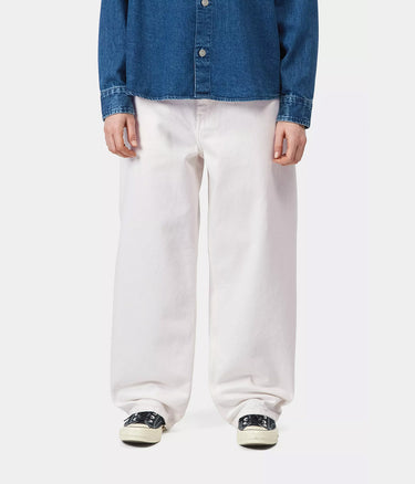 CARHARTT WIP WOMENS BRANDON PANT I035892 WHITE RINSED - Shoelosophy