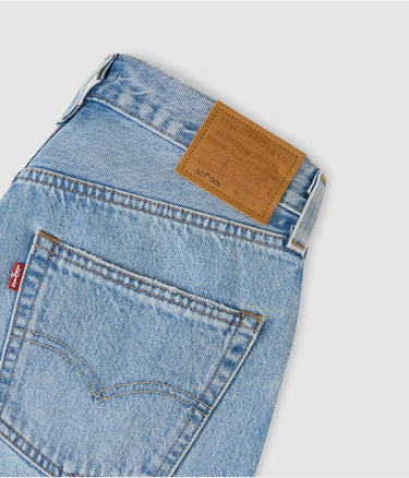 LEVI'S WOMENS 501 90s DENIM A1959-0117 HALLOWED OUR SELVEDGE - Shoelosophy