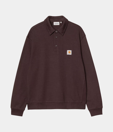 CARHARTT WIP POLO SWEATSHIRT I035532 PALISANDER - Shoelosophy