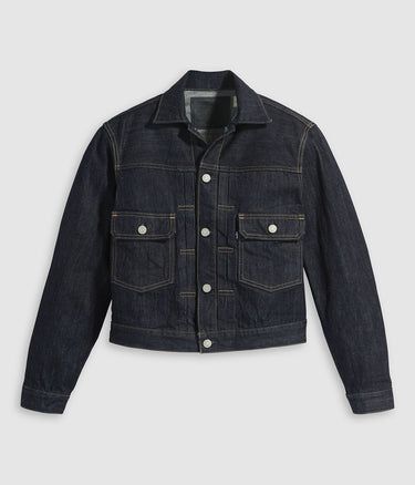 LEVI'S BLUE TAB DAMEN CLASSIC TYPE II TRUCKER JACKE A5884-0000 DUNKEL GESPÜLT