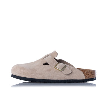BIRKENSTOCK BOSTON BS SANDCASTLE 1030883 HERGESTELLT IN DEUTSCHLAND WILDLEDER - Shoelosophy