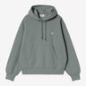 CARHARTT WIP WOMENS HOODED CASEY SWEATSHIRT I032644 VELVET GREEN - Shoelosophy