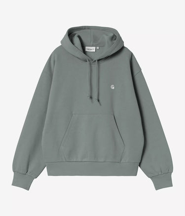 CARHARTT WIP WOMENS HOODED CASEY SWEATSHIRT I032644 VELVET GREEN - Shoelosophy