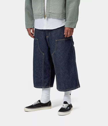 CARHARTT WIP OG DOUBLE KNEE LONG SHORT I037493 BLUE RINSED - Shoelosophy