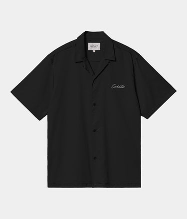 CARHARTT WIP DELRAY SHIRT KURZARM I031465 SCHWARZ WACHS - Shoelosophy