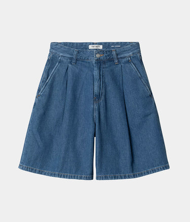 CARHARTT WIP WOMENS HIGH SHORT I033345 BLUE STONE WASHED - Shoelosophy