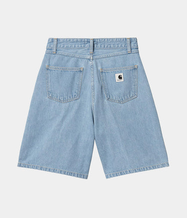 CARHARTT WIP WOMENS HIGH SHORT I033345 BLUE STONE BLEACHED - Shoelosophy