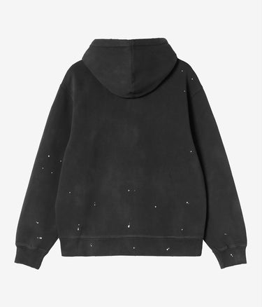 CARHARTT WIP HOODED PAINTER JACKET I036913 SCHWARZ DESTROY WASH SPLATTER - Shoelosophy
